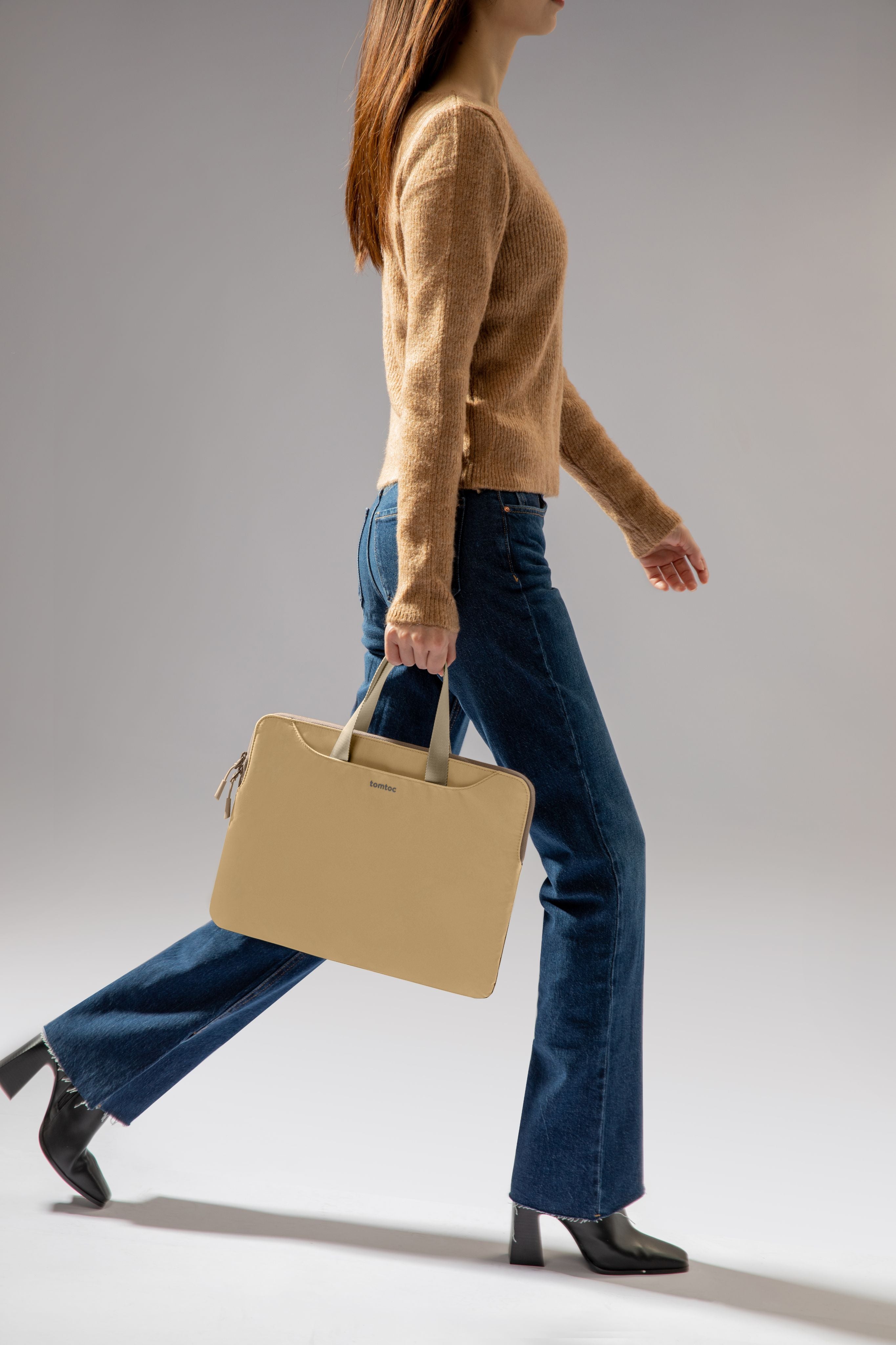 Funda / Bolso de mano bicolor para portátil - TheHer-A21 - solo gírala