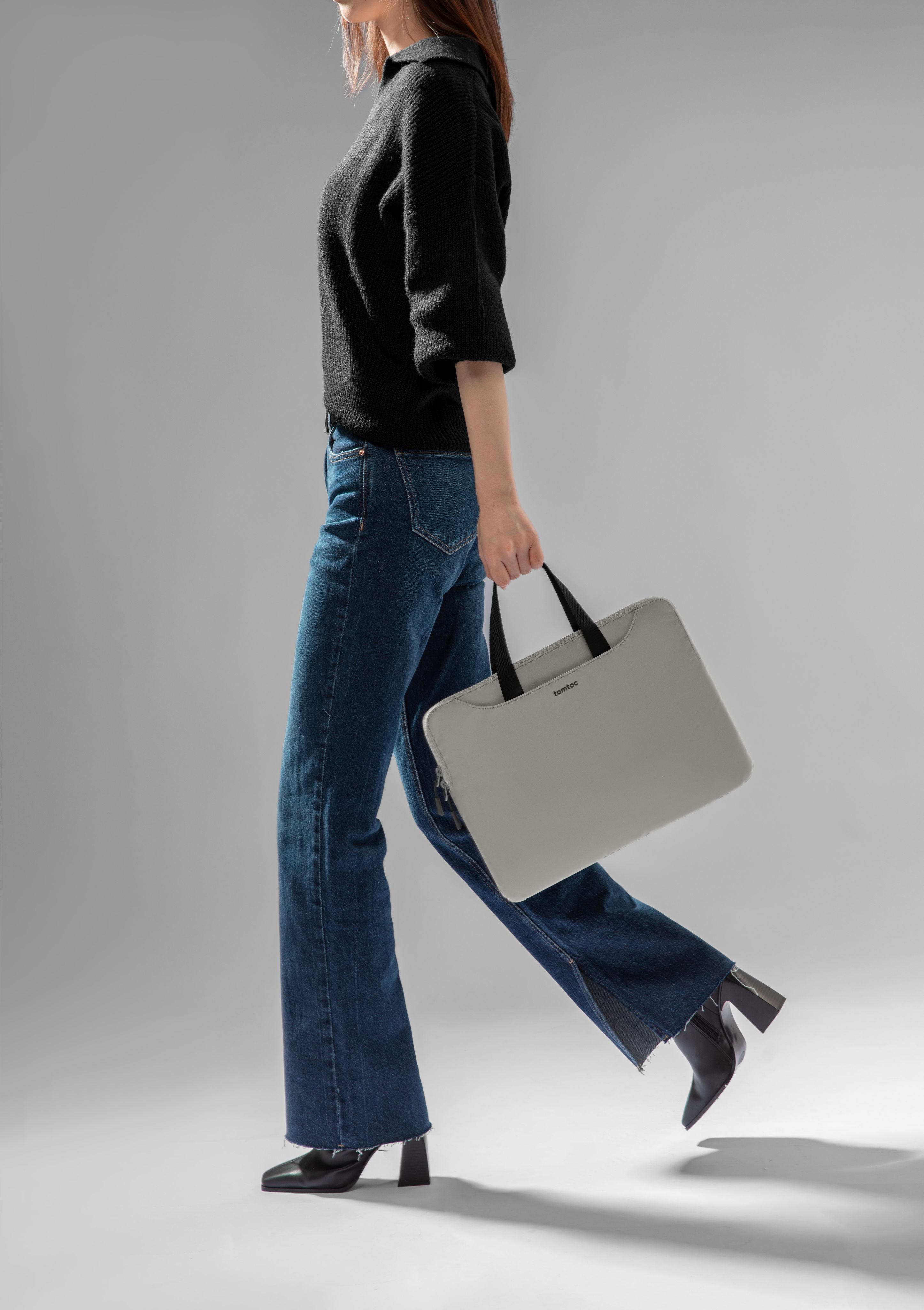 Funda / Bolso de mano bicolor para portátil - TheHer-A21 - solo gírala