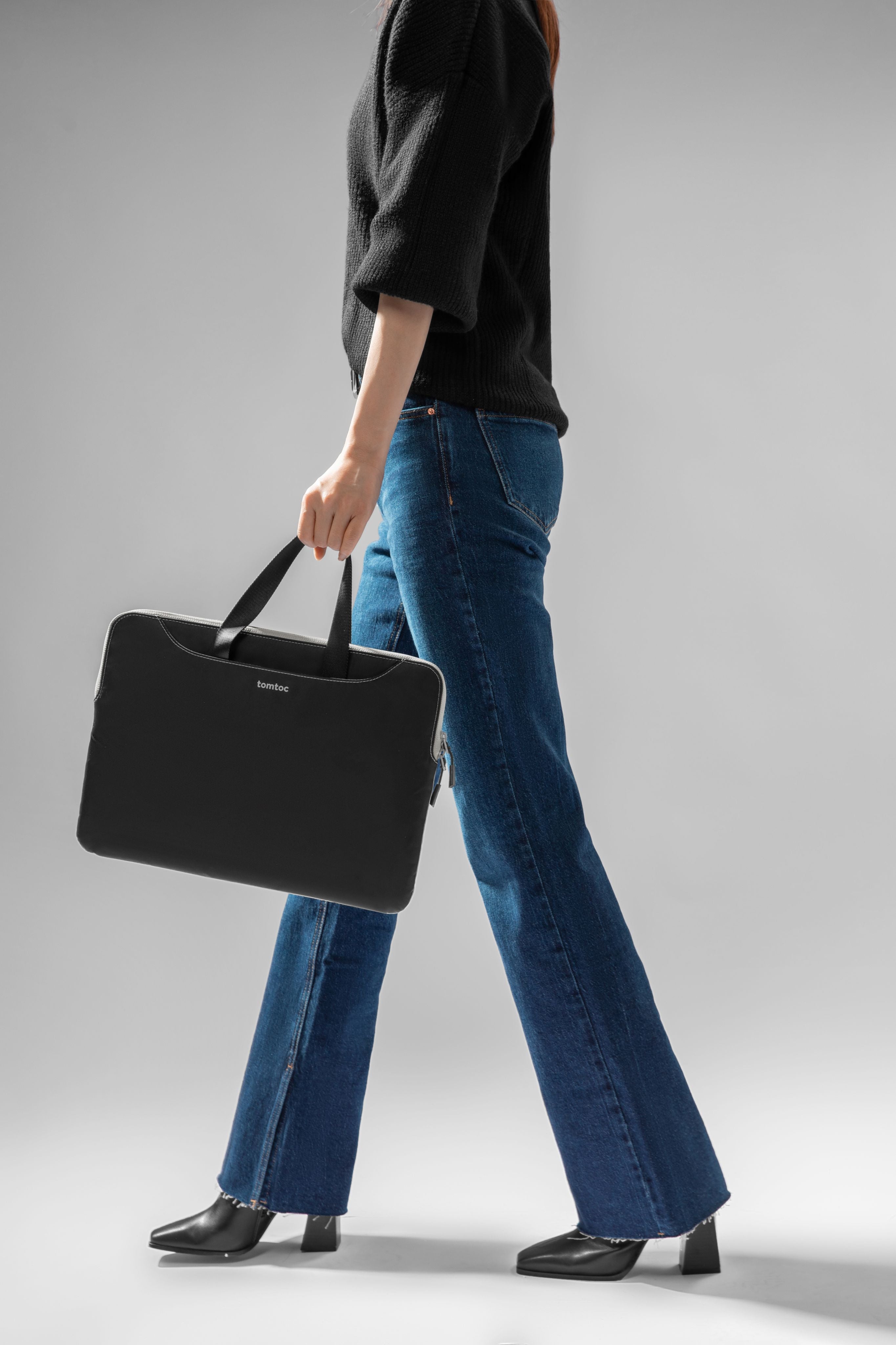 Funda / Bolso de mano bicolor para portátil - TheHer-A21 - solo gírala