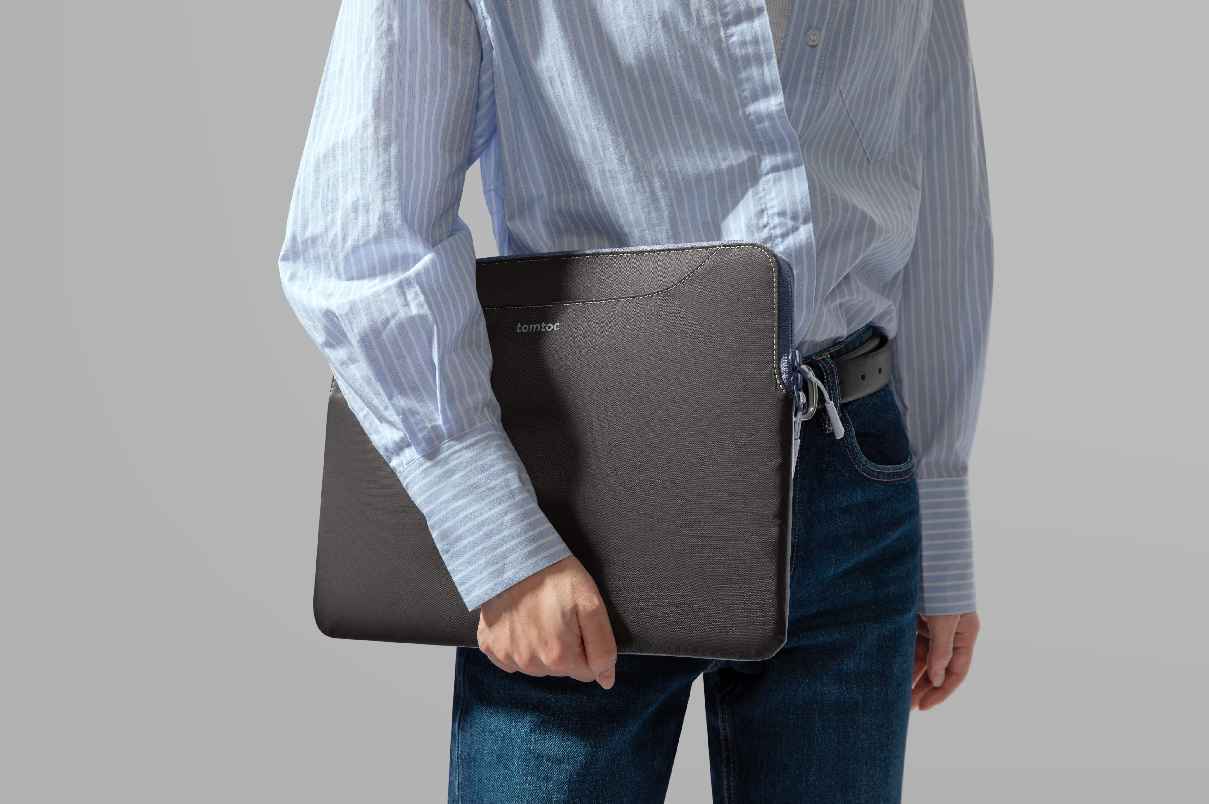 Funda / Bolso de mano bicolor para portátil - TheHer-A21 - solo gírala
