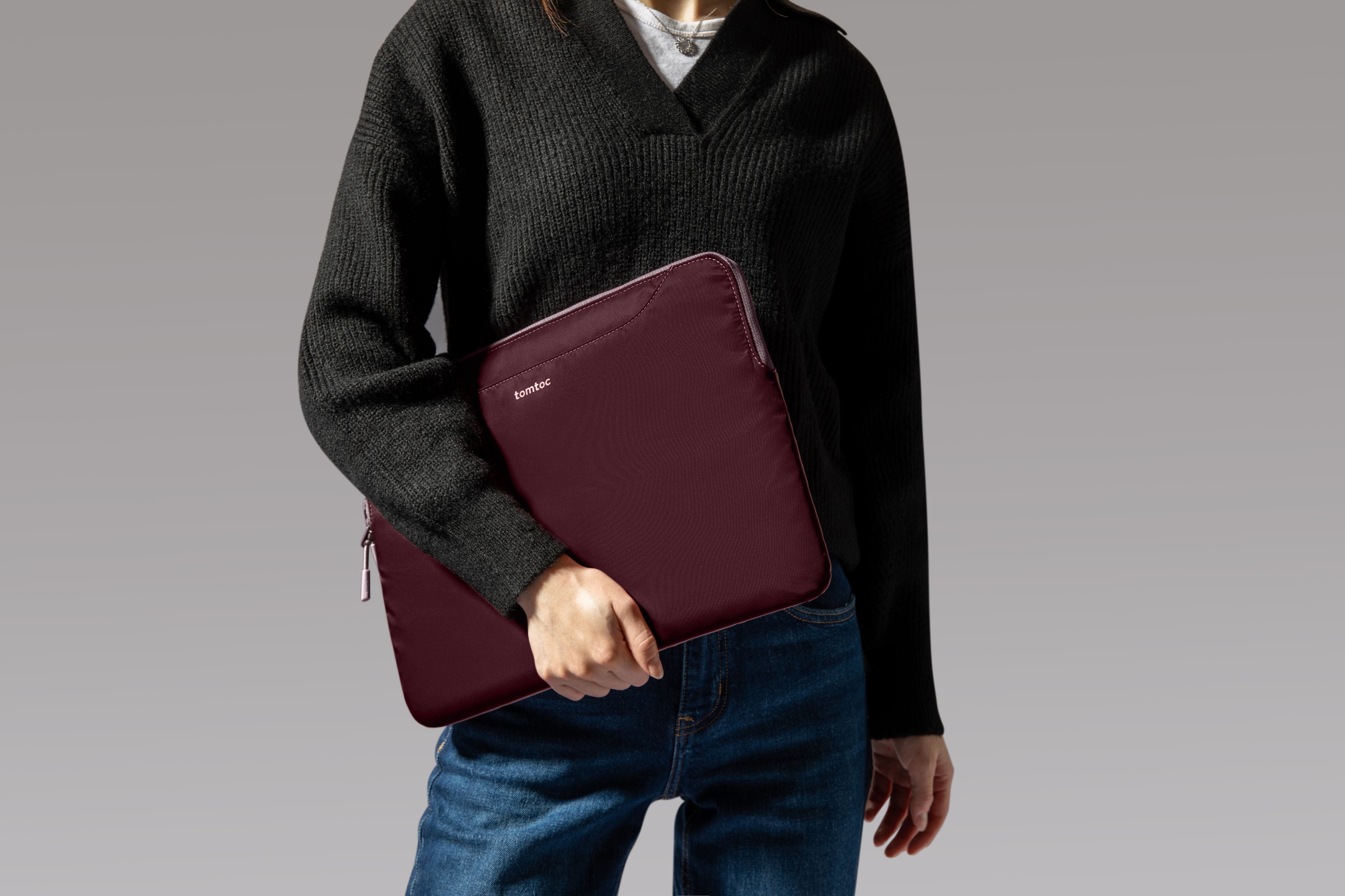 Funda / Bolso de mano bicolor para portátil - TheHer-A21 - solo gírala