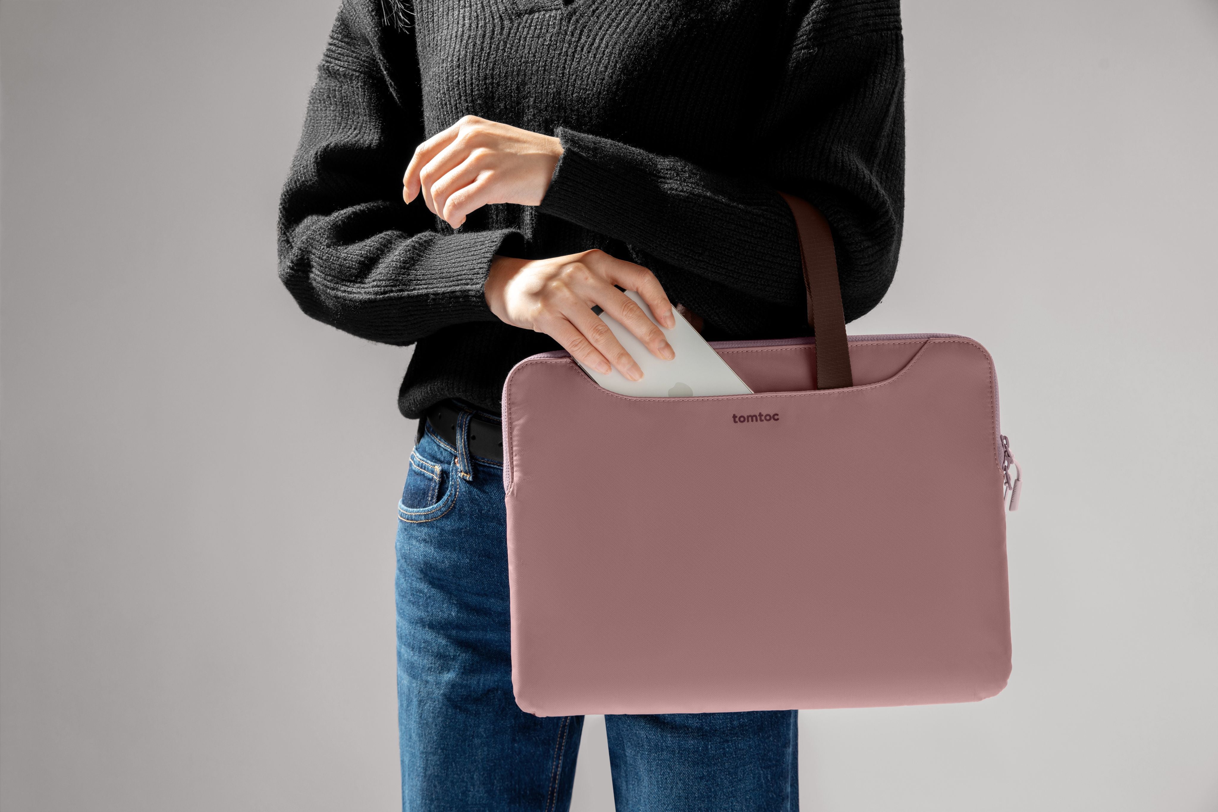 Funda / Bolso de mano bicolor para portátil - TheHer-A21 - solo gírala