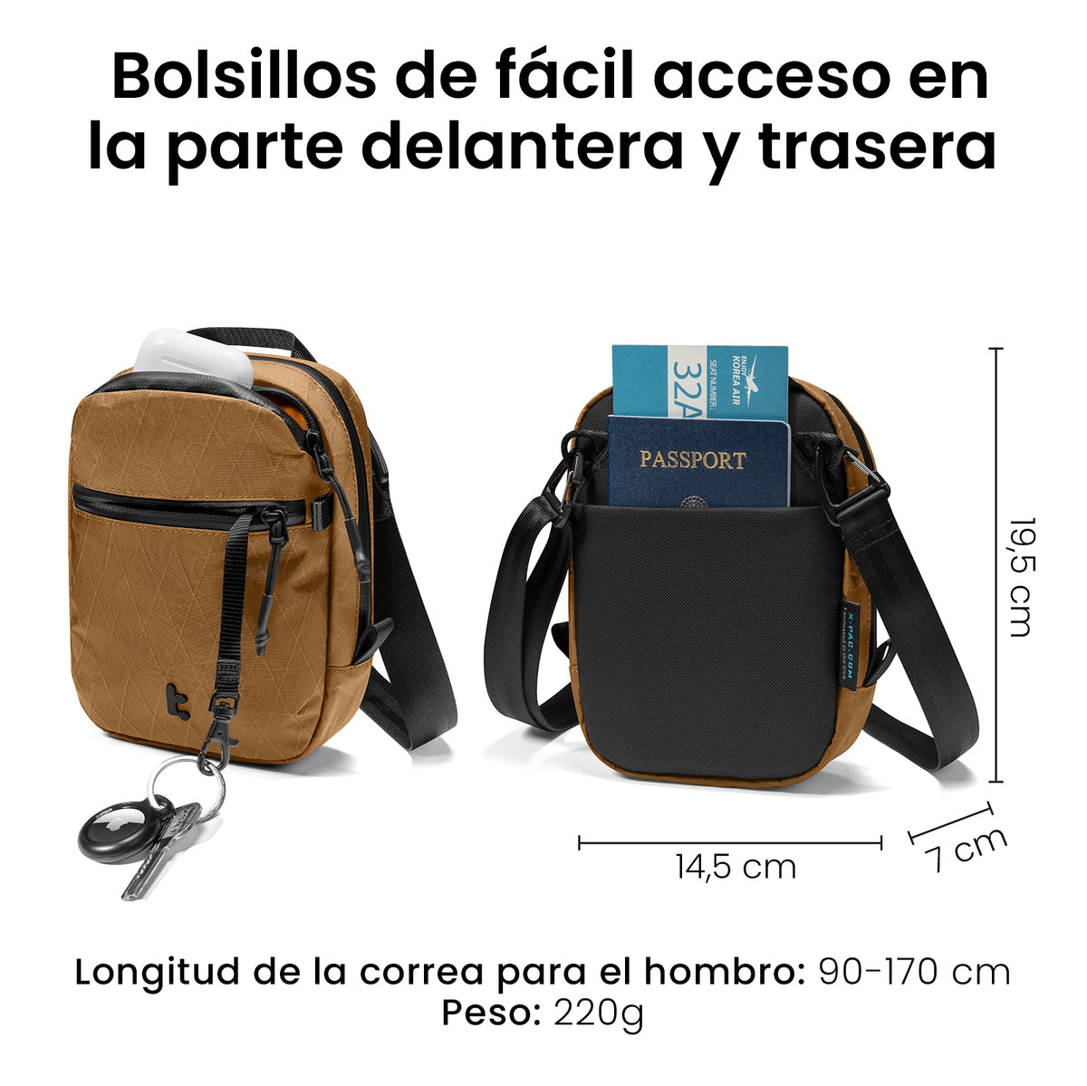 Bolsa bandolera de viaje Aviator-T37