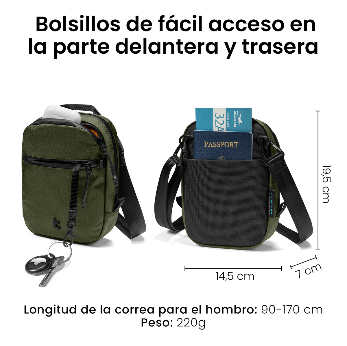 Bolsa bandolera de viaje Aviator-T37