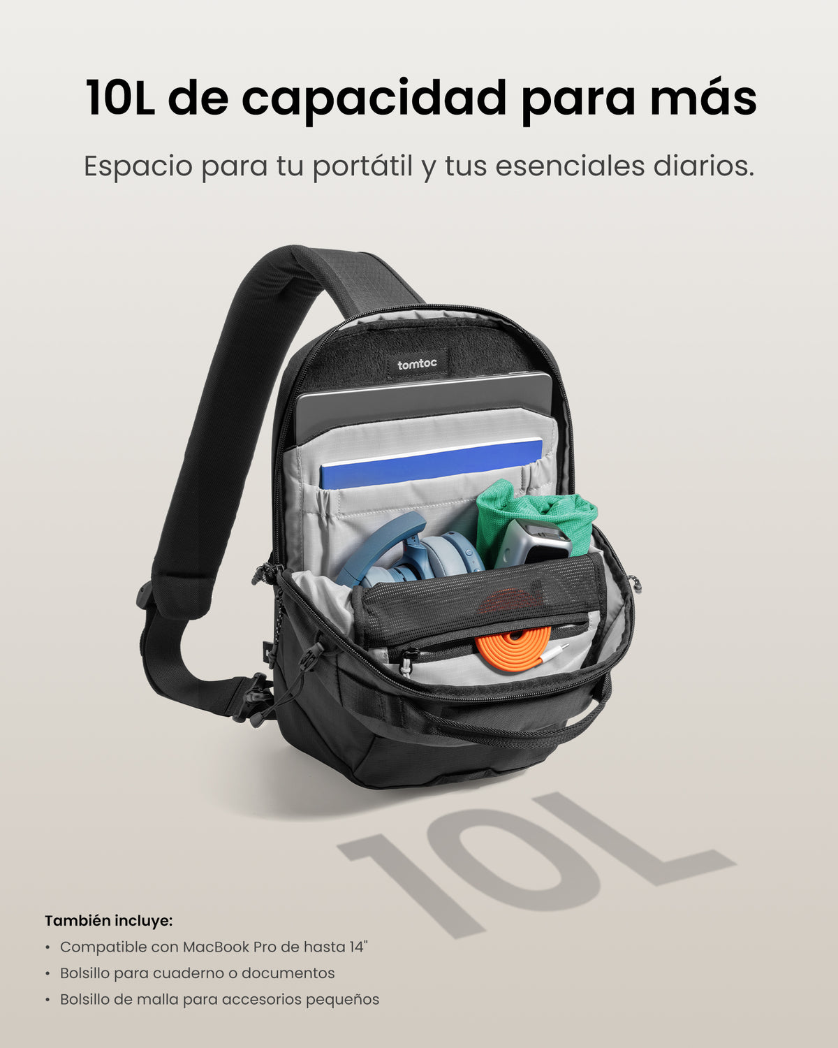 Bandolera EX-T30 -10L - Diseñada para resistir la ciudad